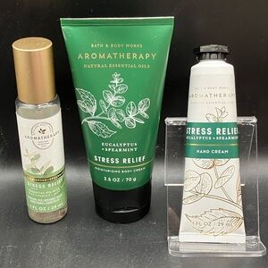 Bath & Body Works Aromatherapy Stress Relief Spearmint Eucalyptus Set Lotion